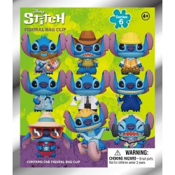 Disney Stitch Monogram Disney: Stitch PDQ Blind Bag/Random 3D Foam Bag Clips Figures 103953 077764856402