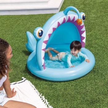 INTEX Angler Fish Inflatable Childrens Swimming Pool 127X102x86cm Ed, Multicolo 58419NP 6941057428666