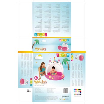 INTEX Unicornium Inflatable Pool With Inflatable Ceiling And Floor, Baby Po 58438NP 6941057422657