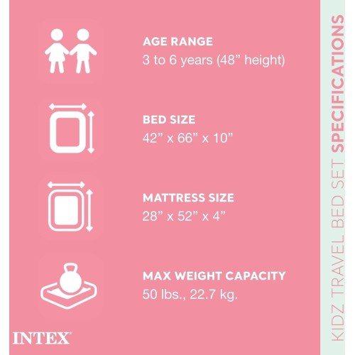 INTEX kidz travel bed with extra comfort 66810NP 6941057468105