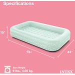 INTEX Στρώμα Ταξιδιού Με Αντλία Χειρός 168X107x25cm 66810NP 6941057468105