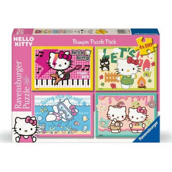Ravensburger Παζλ 4x100 Τεμ. Hello Kitty 12004159 4005555041597
