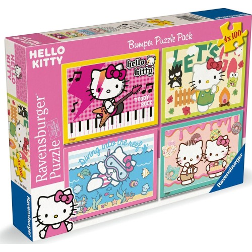Ravensburger 4x100 pcs Puzzles Hello Kitty 12004159 4005555041597