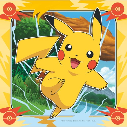 Ravensburger 3x49 pcs Puzzle Pokemon Pikatchu 12004062 4005555040620