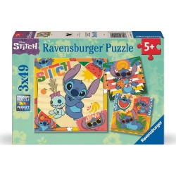 Ravensburger Disney Stitch Παζλ 3x49 Τεμ. Stitch 12004114 4005555041146