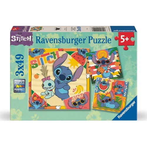 Ravensburger Disney Stitch Παζλ 3x49 Τεμ. Stitch 12004114 4005555041146