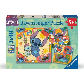 Ravensburger Disney Stitch Παζλ 3x49 Τεμ. Stitch 12004114 4005555041146