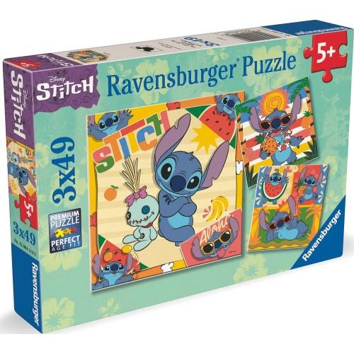 Ravensburger Disney Stitch Παζλ 3x49 Τεμ. Stitch 12004114 4005555041146