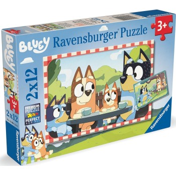 Ravensburger 2x12 pcs Puzzle Bluey 12004111 4005555041115