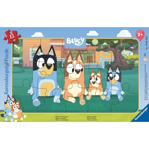 Ravensburger Παζλ Καρτέλα 15 Τεμ. Bluey 12004109 4005555041092