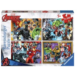Ravensburger Marvel Avengers Puzzle 4X100 Pieces Avengers 12004033 4005555040330