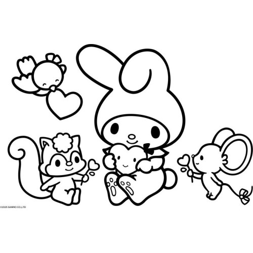 Diakakis imports Block My Melody 23x33 40s With Stickers 000490141 5205698748707