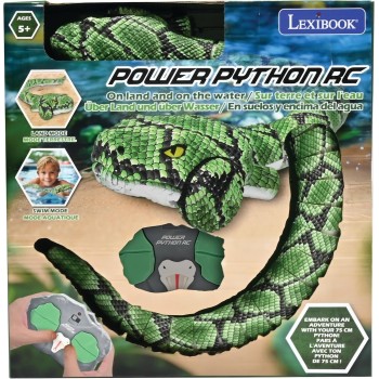 Lexibook Power Python RC, Τηλεκατευθυνόμενος R/C Αμφίβιος Πύθωνας 2.4Ghz, Land And Water Mode 25.SNAKE0 3380743104119