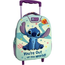 Diakakis imports Σχολική Τσάντα Τρόλεϊ Νηπίου Disney Stitch You Re Out Of This World Must Team 2 Θήκες 000565073 5205698752865