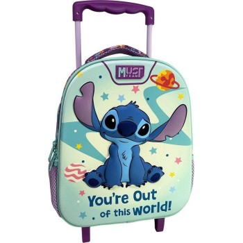 Diakakis imports Σχολική Τσάντα Τρόλεϊ Νηπίου Disney Stitch You Re Out Of This World Must Team 2 Θήκες 000565073 5205698752865