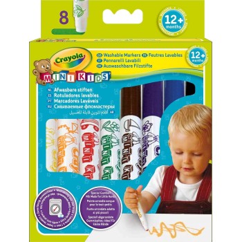 Crayola 8Τεμ. Minikids Μαρκαδόροι First Markers 8324 5010065083240