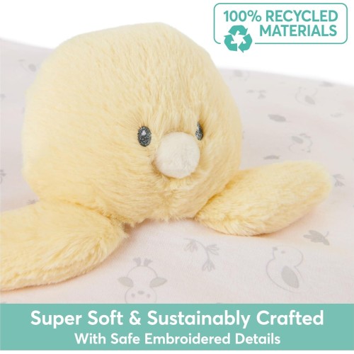 Spin Master Baby Gund: Sustainably Soft - Buttercup Duckling Lovey (6068582) Μαλακό Λούτρινο Ζωάκι Με Μια Βελούδινη Κουβέρτα  10