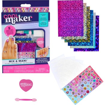 Spin Master Cool Maker, Go Glam Foil Nails Kit με 6 φύλλα λάμψης και νυχιών 105946 681147046719