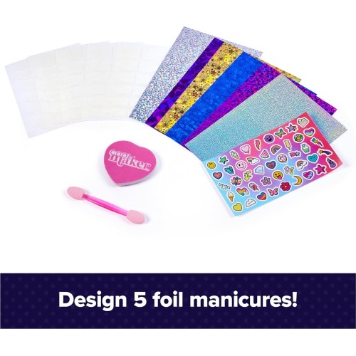 Spin Master Cool Maker, Go Glam Foil Nails Kit με 6 φύλλα λάμψης και νυχιών 105946 681147046719