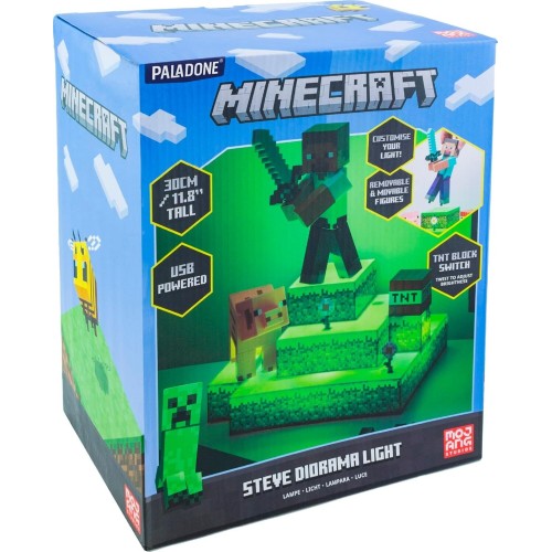 Paladone: minecraft - steve diorama light (pp9463mcf) 075934 5055964785420