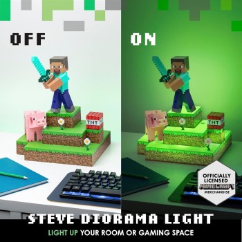 Paladone: minecraft - steve diorama light (pp9463mcf) 075934 5055964785420