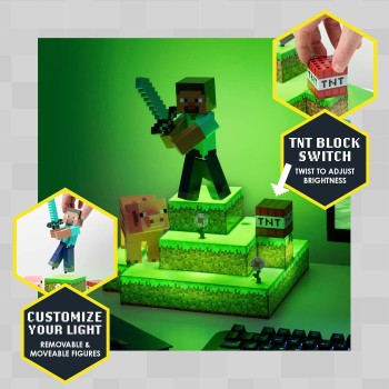 Paladone: minecraft - steve diorama light (pp9463mcf) 075934 5055964785420