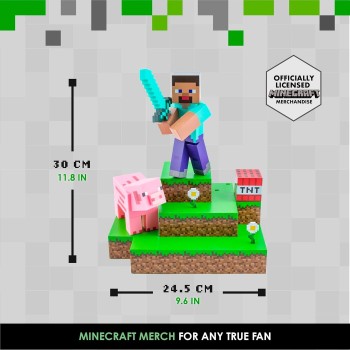 Paladone: minecraft - steve diorama light (pp9463mcf) 075934 5055964785420