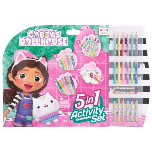 canenco Gabbys Dollhouse Gabby's Dollhouse 5 In 1 Coloring Activity Set GD24306 8719668018693