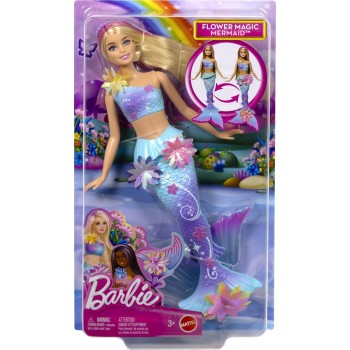 Mattel Barbie Flower Magic Mermaid Toy Doll With Surprise Blooming Flowers Feature & Pearl Headband Accessory JDM72 194735287925