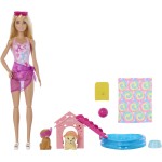Mattel Barbie Puppy Pool Party Playset With Doll, Pool, Doghouse & Slide, 2 Pet Figures & 6 Accessories JBF35 194735258680