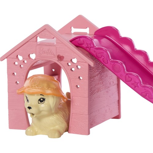 Mattel Barbie Puppy Pool Party Playset With Doll, Pool, Doghouse & Slide, 2 Pet Figures & 6 Accessories JBF35 194735258680