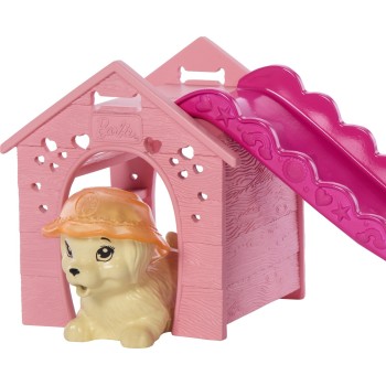 Mattel Barbie Puppy Pool Party Playset With Doll, Pool, Doghouse & Slide, 2 Pet Figures & 6 Accessories JBF35 194735258680