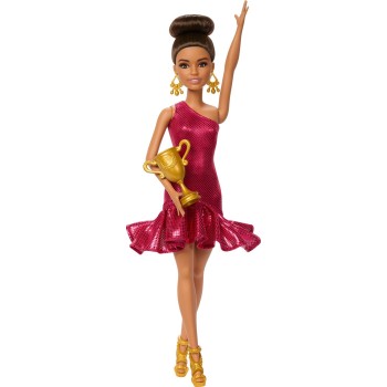 Mattel Barbie Ballroom Dancer Fashion Doll With Brown Styled Hair, Dancing Trophy Accessory JFR09 194735303762