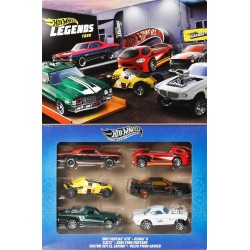 Mattel Hot Wheels 1:64 Scale Die-cast Toy Cars & Trucks, Set of 6 HW Legends Vehicles (styles May Vary) [walmart Exclusive] JBY7