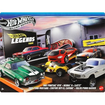 Mattel Hot Wheels 1:64 Scale Die-cast Toy Cars & Trucks, Set of 6 HW Legends Vehicles (styles May Vary) [walmart Exclusive] JBY7