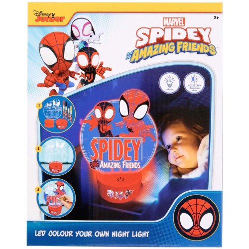 canenco Spiderman Spidey Χρωματίστε Το Δικό Σας Νυχτερινό Φως LED SP60198 8719668017382