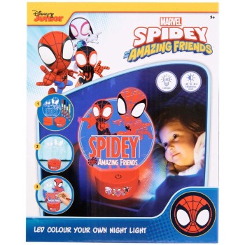 canenco Spiderman Spidey Χρωματίστε Το Δικό Σας Νυχτερινό Φως LED SP60198 8719668017382