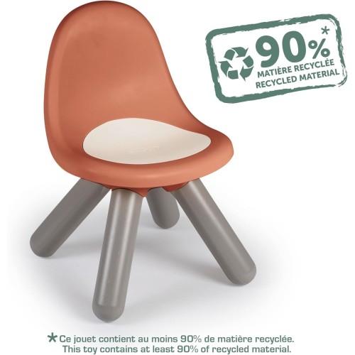 Smoby Life - Παιδική Καρέκλα Terracotta - Κατασκευασμένο Από Ανακυκλωμένο Υλικό, Σταθερό Πλαστικό 880122 3032168801226