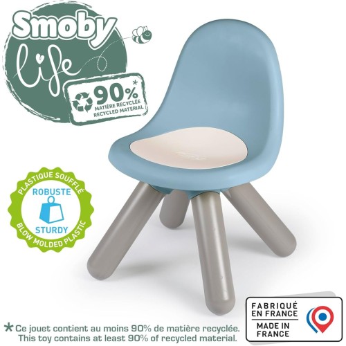 Smoby Life - Παιδική Καρέκλα Μπλε - Κατασκευασμένο Από Ανακυκλωμένο Υλικό, Σταθερό Πλαστικό 880121 3032168801219