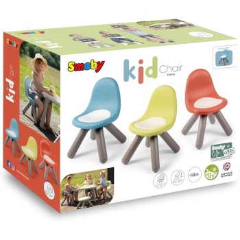 Smoby life - children's chair blue - made of recycled material, UV -resistant, stable plastic, Fr in inside and drauen, from 18 