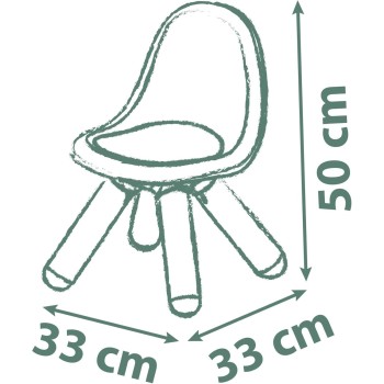 Smoby Life - Children's Chair GRN - made of recycled material, UV -resistant, stable plastic, Fr in inside and drauen, from 18 m