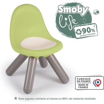Smoby Life - Children's Chair GRN - made of recycled material, UV -resistant, stable plastic, Fr in inside and drauen, from 18 m