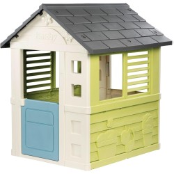 Smoby Life - Jolie Spielhaus 98x110x127 cm with 59% recycling content - weatherproof garden house for children with windows - ou