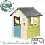 Smoby Life - Jolie Spielhaus 98x110x127 cm with 59% recycling content - weatherproof garden house for children with windows - ou