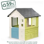 Smoby Life - Jolie Spielhaus 98x110x127 cm with 59% recycling content - weatherproof garden house for children with windows - ou