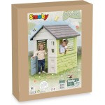 Smoby Life - Jolie Spielhaus 98x110x127 cm with 59% recycling content - weatherproof garden house for children with windows - ou