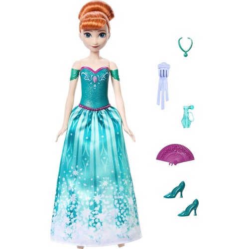 Mattel Disney Frozen Spin & Reveal Anna Fashion Doll & Accessories With 11 Surprises From Disney Movie JBG60 194735280377
