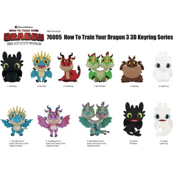 Monogram How To Train Your Dragon (Blind Bag/Random) 3D Foam Bag Clips Figures 104424 077764760051