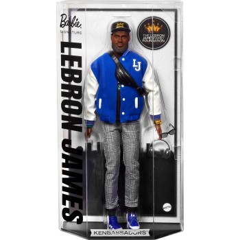 Mattel Barbie Signature Lebron James Kenbassadors Doll Collectible With Varsity Jacket Outfit & Accessories HRM33 194735180493