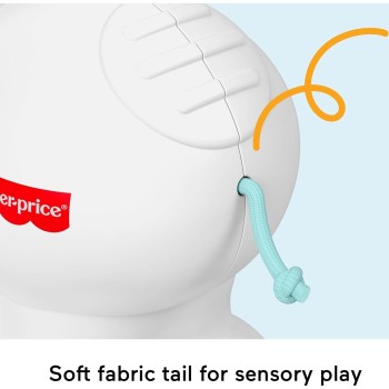 Mattel Fisher-Price Baby Toy Crawl-After Polar Bear, Animal-Themed Activity Vehicle With Sensory Details For Infants Ages 9+ Mon